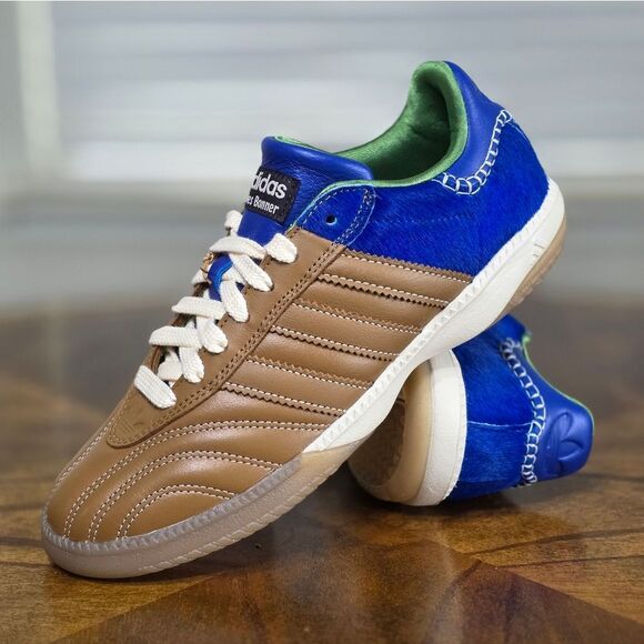 Adidas Wales Bonner x Samba Millennium Pony Women's 8.5 Nappa Brown Blue IF6704 - Picture 1 of 15